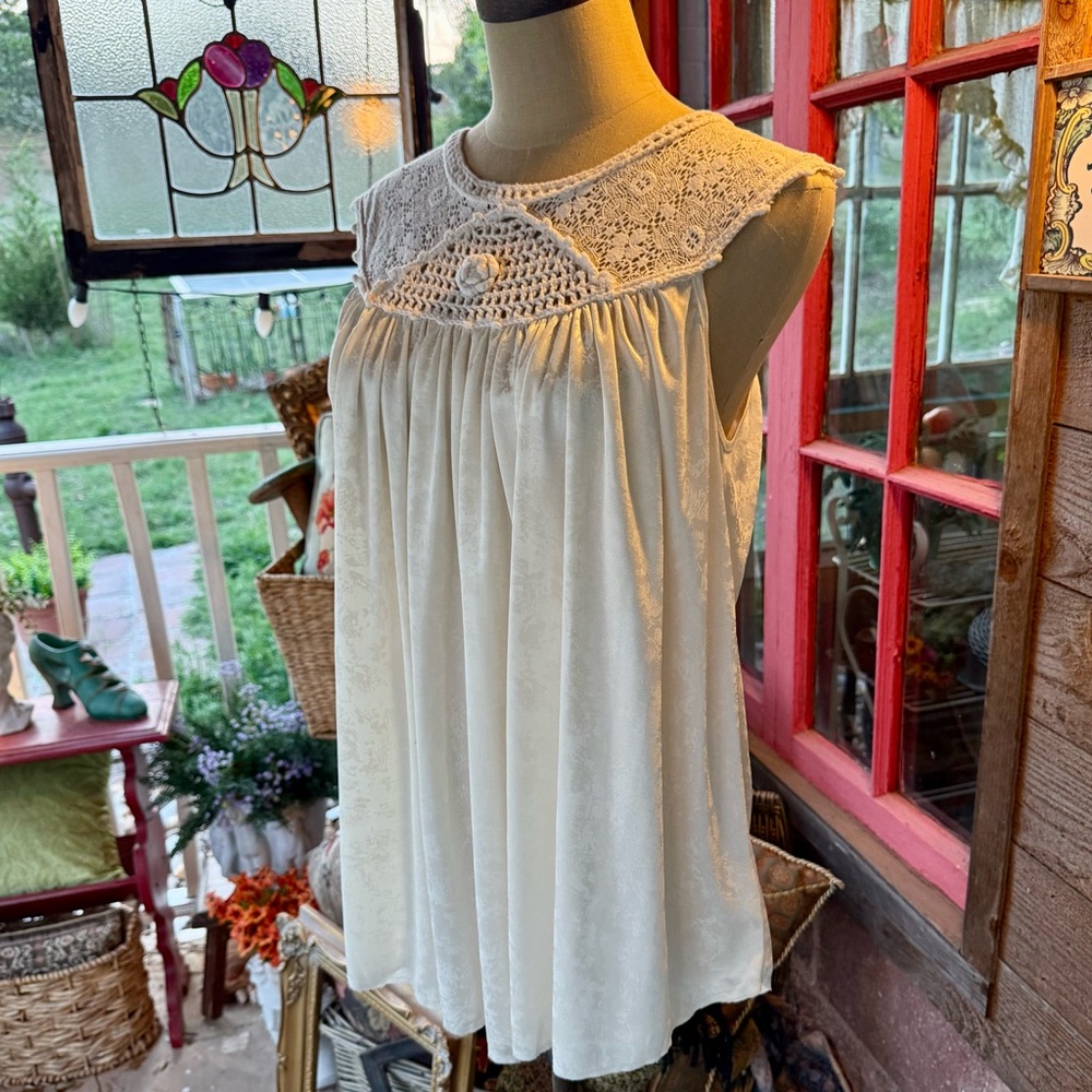 Free People Sleeveless Crocheted Top